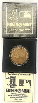 1998 Mark McGuire Commemorative Copper Coin - COA & Box - 70 Home Run Season - Image 1 of 4