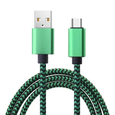 USB Type C Fast Charging Cable Nylon Braided 1M 2M Data Sync - Image 1 of 4
