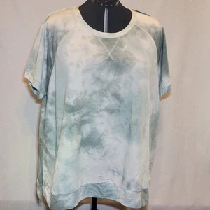 Livi Active By Lane Bryant 30/32 Sage Green Tie-dye Pullover Sweater - Picture 1 of 8