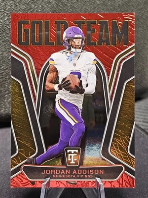 2024 Totally Certified Football Jordan Addison Gold Team Mirror Red /249 Vikings - Image 1 of 2