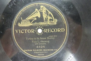 Vess L. Ossman - VICTOR 4424 - BANJO - Turkey in the Straw - Picture 1 of 3