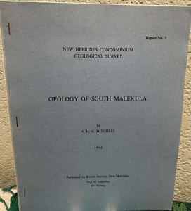 A H G Mitchel / Geology of South Malekula 1966 1st Edition - Imagen 1 de 1