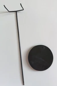 Vintage Barbie Black "R" Round Pedestal Stand for Early Ponytail Dolls, Japan, - Picture 1 of 9