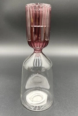 Anthropologie Calle Mouth-Blown Borosilicate Glass Candle Holder in Lilac NIB - Image 1 of 4