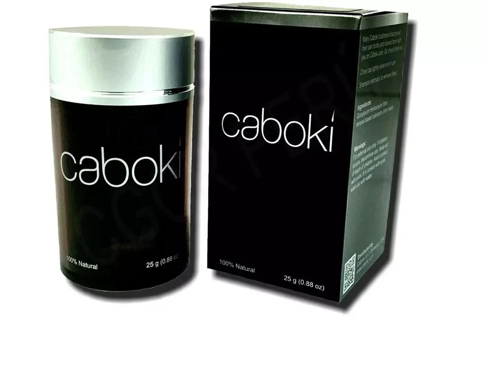 pack of 2 Caboki hair building fiber for natural looking hair 25gms Black colour - Image 1 of 4