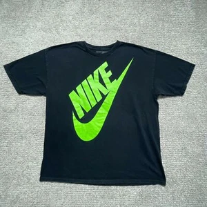 Large Logo Shirt Adult Extra Large Black Nike Tag Mens - Picture 1 of 4