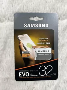 Samsung EVO 32GB Micro SD HC Memory Card UHS-I Class 10 U1 95MB/s & SD Adapter - Picture 1 of 2