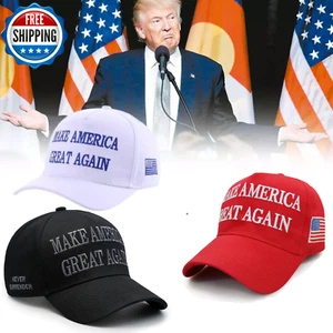 Baseballmütze Trump 2024 Make America Great Again Slogan with USA Flag Adjustable - Bild 1 von 35