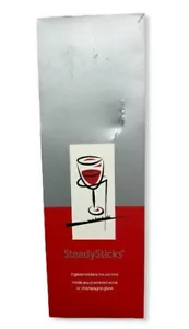 ^ Steady Sticks Wine Glass Holders for Picnics Camping Beach Two Holders --(V) - Picture 1 of 3