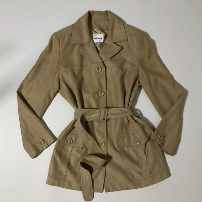 RAFAEL Mujer Chaqueta/Abrigo Cooper Dorado Brillante LS Botón/Corbata Abrigo Frontal Talla 10/XL Foto 1 de 4