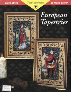 European Tapestries Just Cross Stitch Chart 2 Designs by Marie Barber - Picture 1 of 1
