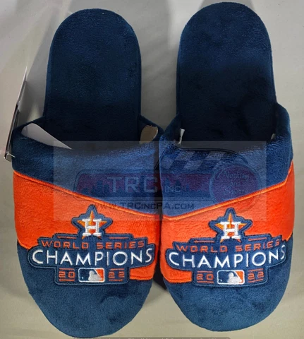 Houston Astros 2022 World Series Champions MLB Men's Colorblock Slide Slippers Cover