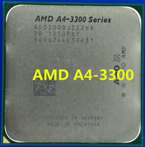 AMD A4-3300 CPU A4-Series dual-core 2.5 GHz 1M Socket FM1 Processors