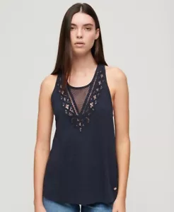 Superdry Womens Jersey Lace Vest - Picture 1 of 21