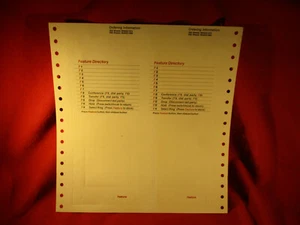 AT&T 7401 Plus Button Designation Card  NOS Quan 4 - Picture 1 of 2