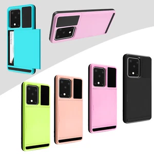 Estuche blindado híbrido ranura deslizable billetera para tarjeta Samsung Galaxy S20 Ultra/S20 Plus - Imagen 1 de 43