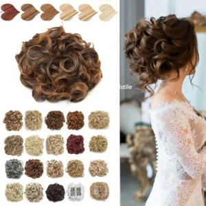 Pettini Matrimonio Chignon 100% Naturale Extension Capelli Clip in Chignon Disordinato Come Umano - Foto 1 di 28