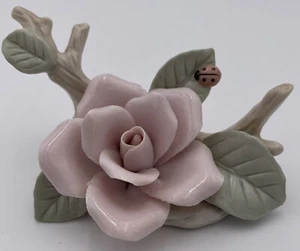 Sevilla Lefton Rosa Rosa + Lady Bug China 06727 Regalo Vintage - Imagen 1 de 10