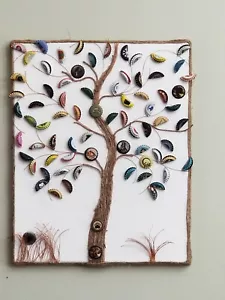 Decoración del hogar sobre lona árbol de la vida tapa botella cerveza soda arte idea de regalo, Navidad - Imagen 1 de 10