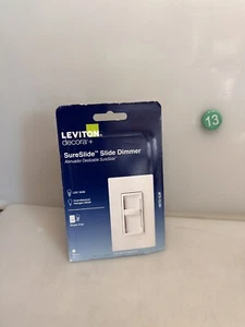 *NEW* Leviton Decora SureSlide Universal Single-Pole Slide Dimmer 6672-1LW White - Picture 1 of 2