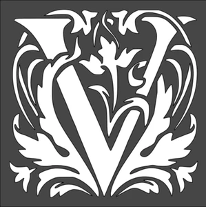 Plantilla de 1-5,5 x 5,5 pulgadas, (VD-5) inicial de letra (6 mil) - Imagen 1 de 2