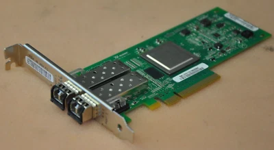 HP 82Q 8Gb 2-port PCIe FC HBA Card QLE2562-HP AJ764A/489191-001 w/2x AJ718A SFP - Image 1 of 2