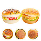 2Pcs Simulation Burger Models Bread Slice Toys Pretend Bread Toy