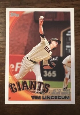 2010 Topps Baseball - Tim Lincecum #9 Base - Image 1 of 2