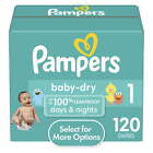 Baby Dry Diapers Size 1, 120 Count 