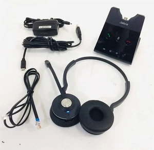 Jabra Engage 65 Stereo Wireless Headset WHB051BS 9553-553-125 w/ Battery - Zdjęcie 1 z 6