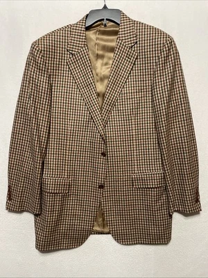 Blazer Abrigo Deportivo CANALI Italia Lana Cachemira Talla US 46 EU 56 Marrón Tostado Lujo Foto 1 de 4