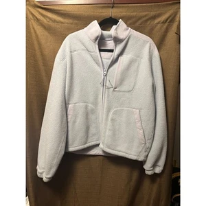 Outdoor Voices Blue Primo Fleece Zip Up Jacket Womans Size Small  - Picture 1 of 6