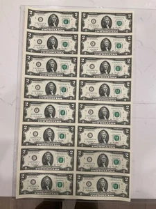 2 Dollar 16 Note sheet 2013 - Picture 1 of 8