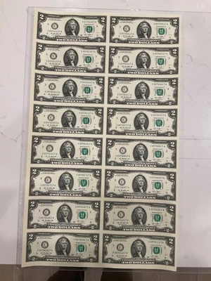 2 Dollar 16 Note sheet 2013 - Image 1 of 4