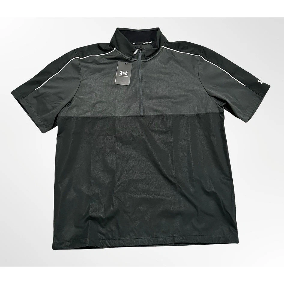 Camisa de golf Under Armour UA Storm Drive Wind manga corta para hombre grande negra Foto 1 de 4