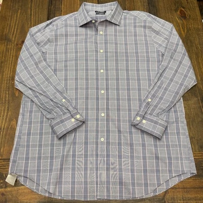 Camisa de vestir Lauren Ralph Lauren para hombre 17,5 32/33 XL ajustada, etiqueta negra Foto 1 de 4