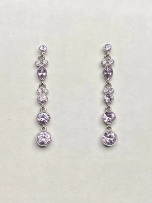 Pendientes colgantes redondos de cristal azul Givenchy delicadamente hermosos Foto 1 de 4