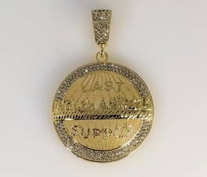 The Last Supper Jesus Gold Plated Pendant Charm Fashion Oro La Ultima Cena Dije - Bild 1 von 2