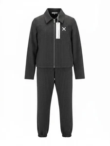 Tuta donna JOHN RICHMOND S nera righe melange monopetto 2 pezzi - Foto 1 di 18