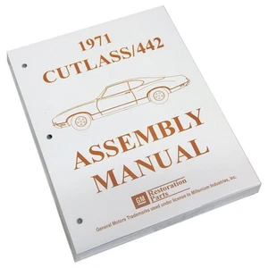 1971 Oldsmobile Cutlass 442 F85 Factory Assembly Rebuild Instruction Manual Book - Picture 1 of 9