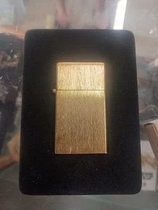 Vintage 14KT Gold Plated Flip-Top Lighter Made In USA. RARE New With Small Flaws - Picture 1 of 9