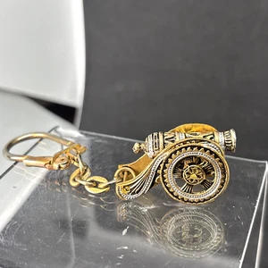 Vintage Ornate Miniature Victorian Style Metal Cannon w/Rolling Wheels Key Chain - Picture 1 of 8
