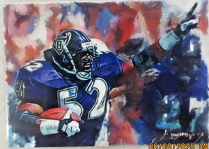 Ray Lewis #5 Art Card Limited 30/50 Edward Vela Signed (Baltimore Ravens) - Bild 1 von 2