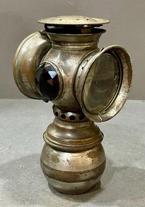 Antico tasso in ottone co. 1890 Lanterna testa bicicletta/moto in carburo solare - Foto 1 di 17