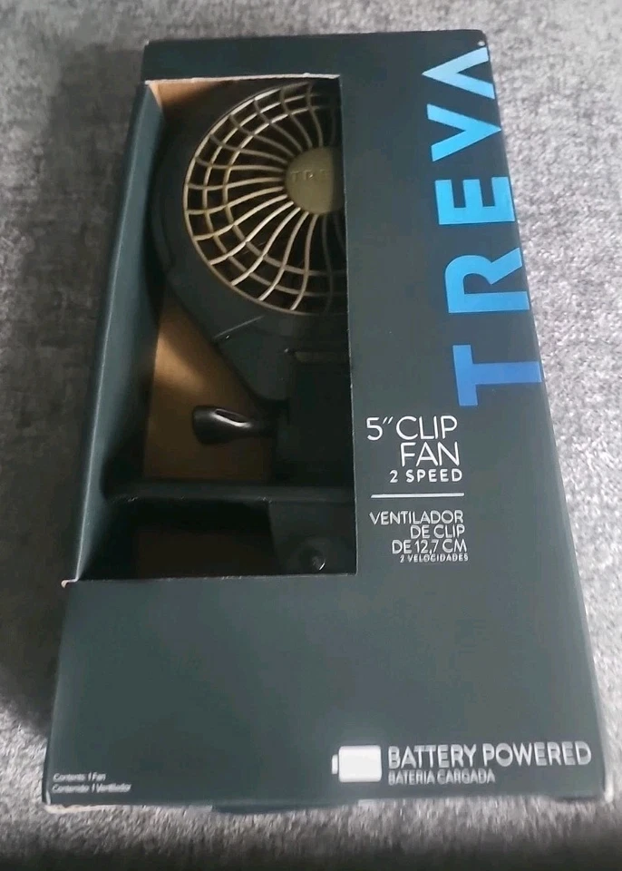 Treva 5 дюймов двухскоростной аккумулятор и USB-вентилятор с зажимом тонкий и портативный Cooli - Изображение 1 из 1