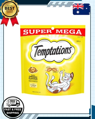 TEMPTATIONS Cat Treats Tasty Chicken Flavour 350g Bag-Au - image 1 of 4