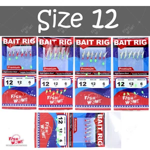 Angeln Bait Rigs Größe 12 Premium Sabiki 6 Haken - Bild 1 von 9