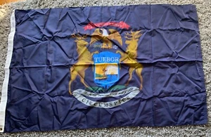 NEW IN BOX MICHIGAN STATE 3x5 NYLON Annin Nyl-Glo FLAG MADE IN USA - Imagen 1 de 6