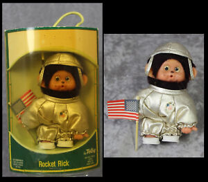 Vintage 80s Monkenoo Rocket Rick Monkey Doll MIB Totsy Monchichi Clone