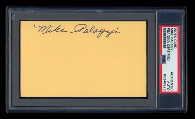 MIKE PALAGYI SIGNED MINT INDEX CARD PSA/DNA PLAYED 1 GAME IN 1939 INFINITE ERA - Image 1 of 2